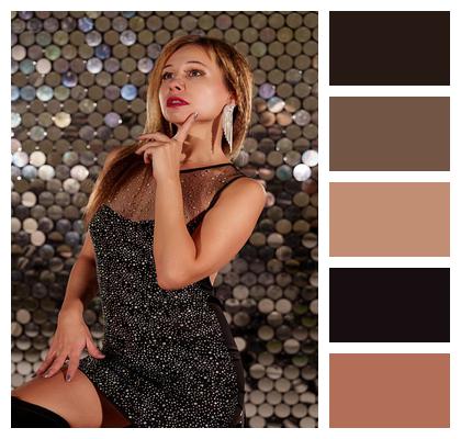 Sequins Sparkle Portrait Fashion Image