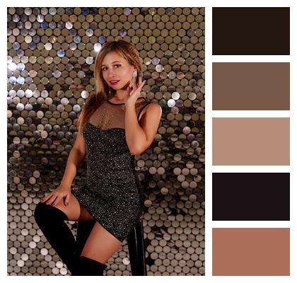 Fashion Glare Glitter Woman Image