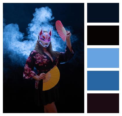 Fan Manga Neon Mask Anime Image