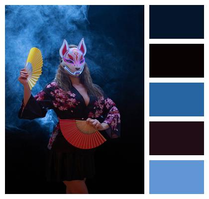 Anime Fox Mask Character Smoke Image