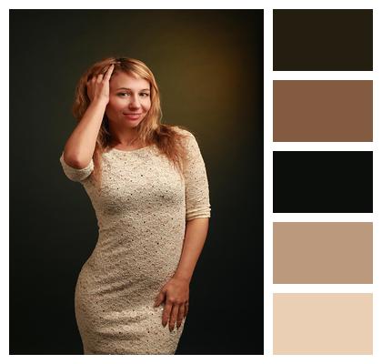 Woman Model Style Gold Image