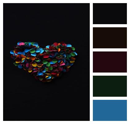 Colorful Confetti Heart Image