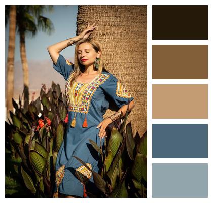 Egyptian Dress Model Africa Ethnic Wear Image