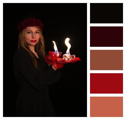 Fakir Divination Pose Fire Image
