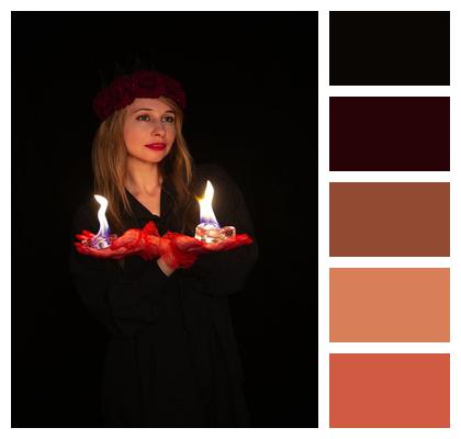 Flame Girl With Fire Fakir Fire Image