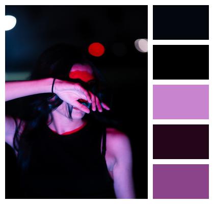 High Contrast Girl Woman Light Image