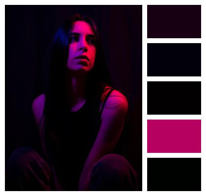 High Contrast Portrait Model Light Image