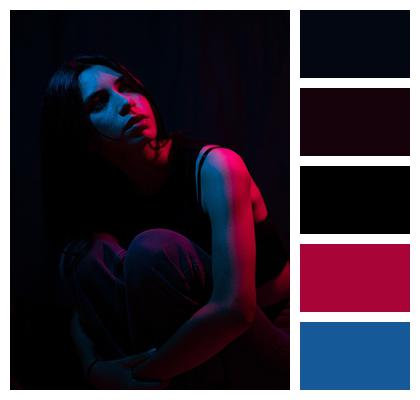 Woman High Contrast Model Lights Image