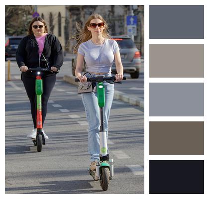 Recreation Escooter Electric Scooter Urban Image