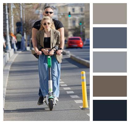 Urban People Recreation Scooter Image