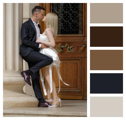 Outdoors White Dress People Stairs Image