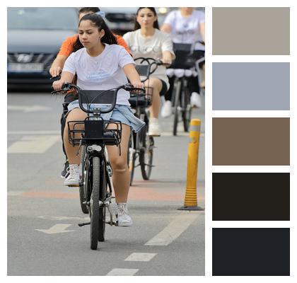Sports Bicyclists Urban Recreation Image