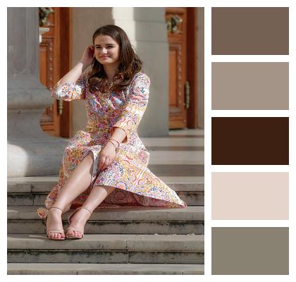 Building Dress Outdoors Smiling Image