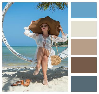 Woman Vacation Relax Portrait Image