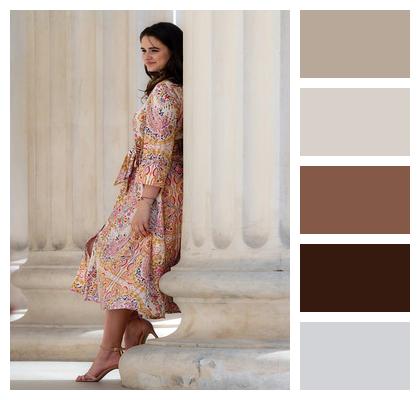 Outdoors Leaning Colors Happy Building Girlie Leisure Lifestyle Overview Dress Image