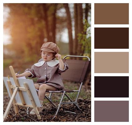 Painter Baby Lovely Cute Image