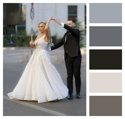 Urban White Dress People Dance Image