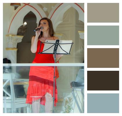 Voice Glass Balcony Woman Image