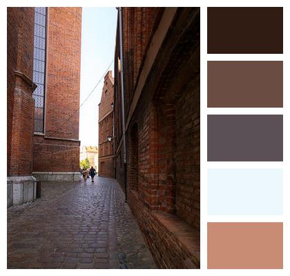 Pavement Buildings Urban People Image
