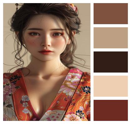 Beautiful Woman Portrait Japanese Image