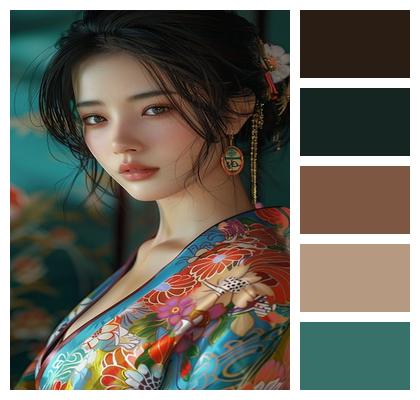 Woman Portrait Japanese Beautiful Image