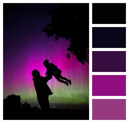 Aurora Aurora Borealis Silhouette Night Image