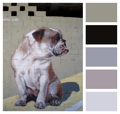 Bulldog Graffiti Mural Image