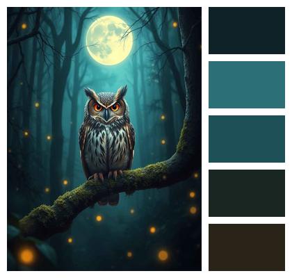 Forest Moon Owl Image