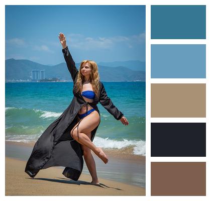Beach Bikini Sunbathe Swimsuit Image