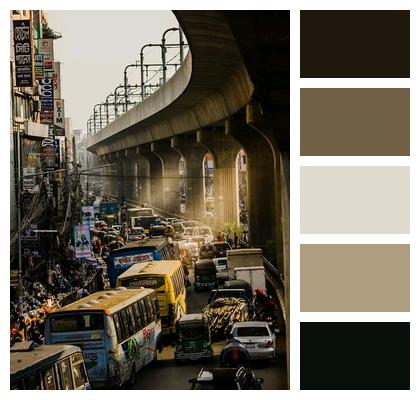 Traffic City Buildings Urban Image
