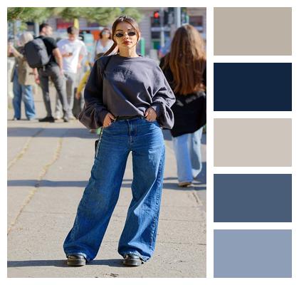 People Street Posing Girl Image