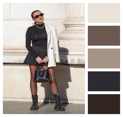 Skirt Building Sunglasses Girl Image