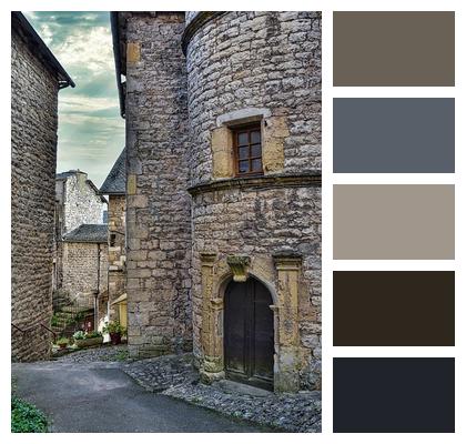 Cobblestones Facade Balcony Door Image
