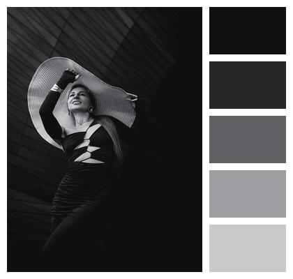 Portrait Black And White Model Fashion Image