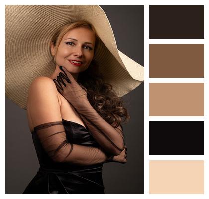 Black Dress Classic Look Lady Fashion Image