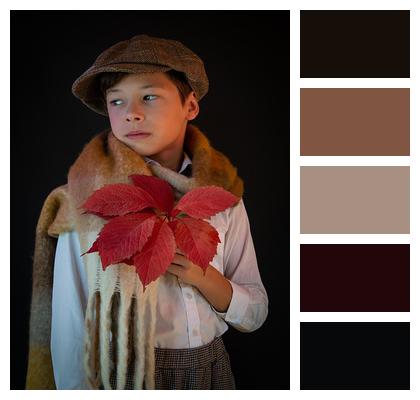 Portrait Bouquet Scarf Autumn Image