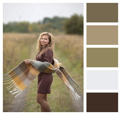 Field Woman Portrait Image