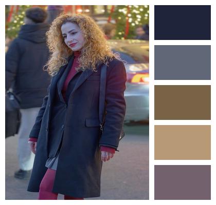 Woman Overcoat Young Image
