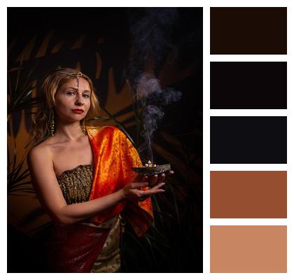 Asia Fantasy Shaman Incense Image