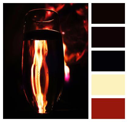 Romantic Burning Alcoholic Wine Image