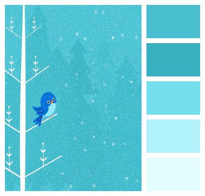 Snowflakes Nature Bird Design Trees Branch Winter Clipart Snow Art Bluebird Image