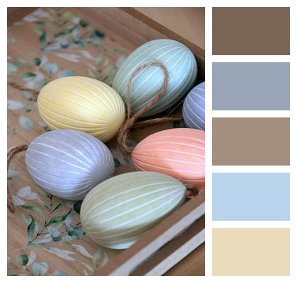 Colorful Spring Pastel Eggs Image
