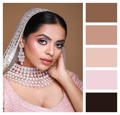 Traditional Earrings Attire Face Image