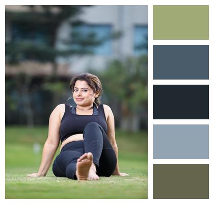 Fitness Portrait Meditation Pose Image