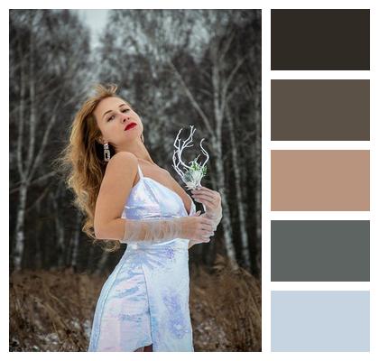 Beauty Winter Clothing Pose Image