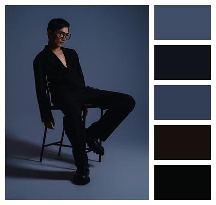 Handsome Elegance Man Seat Image