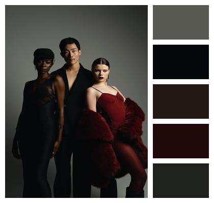 Fashion Man Pose Group Image