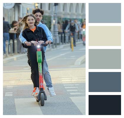 Track Running Urban Scooter Image