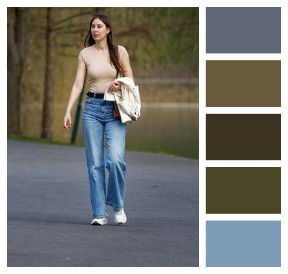 Lifestyle Young Woman Park Image