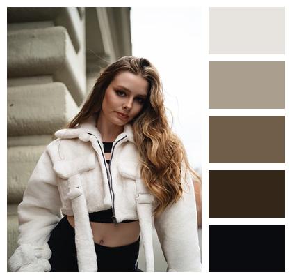 Architectural Background Trendsetting Look Highend Fashion Casual Sophistication Image